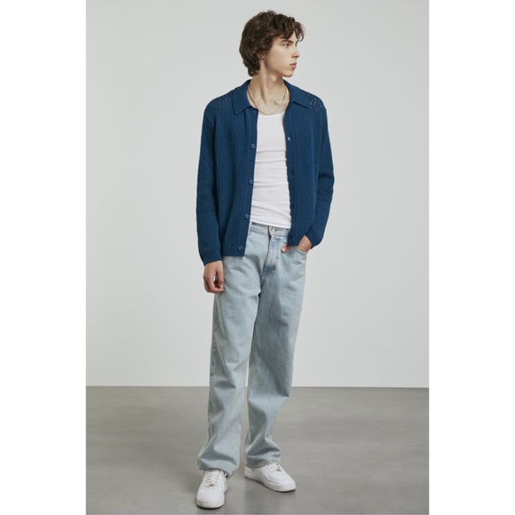 NWT UO Zev Button-Down Polo Sweater - Picture 4 of 4